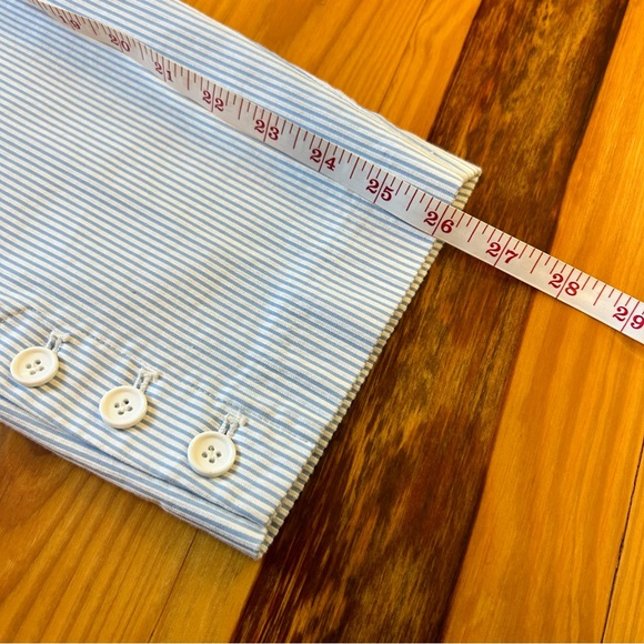 Talbots Blue and White Seersucker Pants Size 4 - Picture 5 of 8